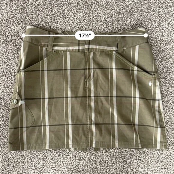 Smartwool Plaid Merino Wool Mini Skirt – Gorpcore Utility Outdoors Preppy - Picture 13 of 15